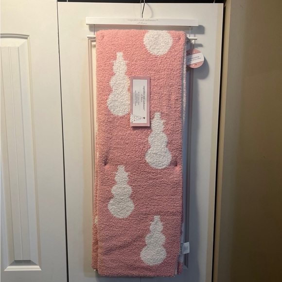 Pink and white snowman blanket cupcakes and cashmere reversible - Picture 6 of 7